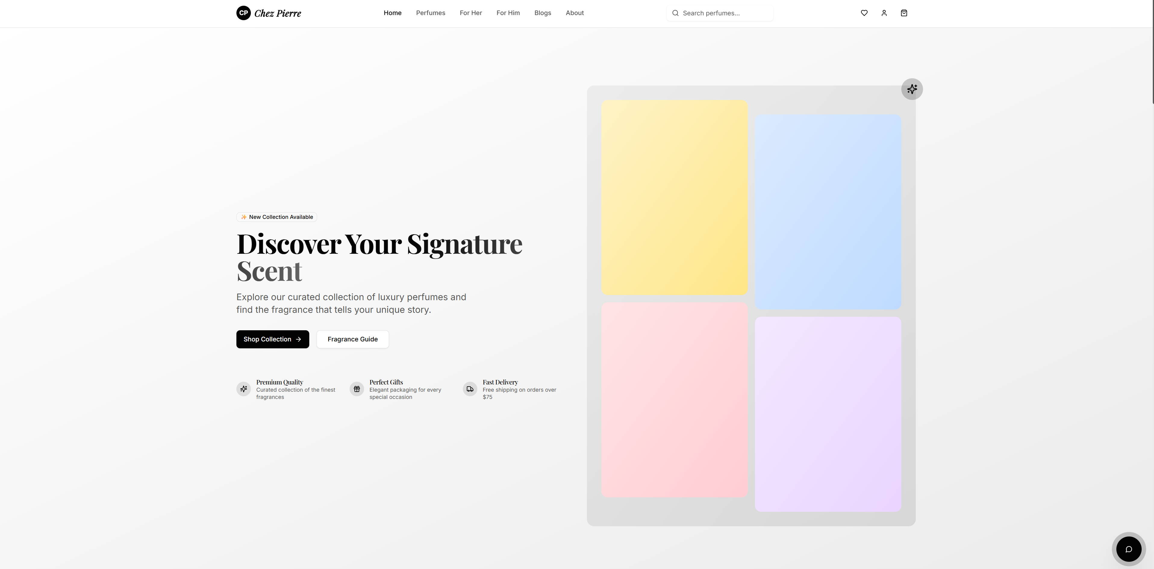 Preview of Chez Pierre Webstore